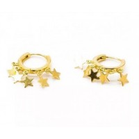 MIMILO PENDIENTE AROS MULTI ESTRELLA ORO