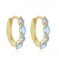 MIMILO PENDIENTES AROS OLGA TURQUESA