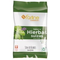 FARLINE CARAMELOS SABOR A HIERBAS SUIZAS SIN AZÚCARES 40 G