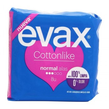 evax compresas cottonlike normal alas 16