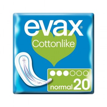 evax cottonlike compresas normal sin alas 20 und