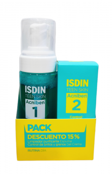 isdin-acniben-limpiador-purificante-150-ml-gel-crema-40-ml-pack-descuento